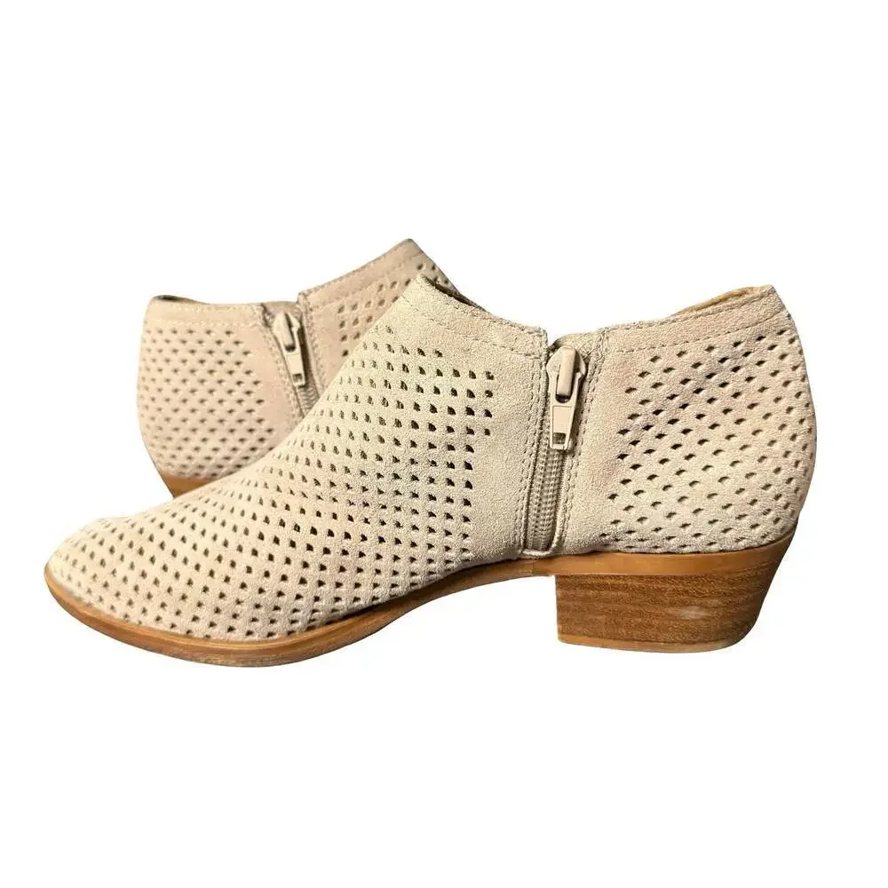 Lucky Brand Baylah Perforated Suede Ankle Booties